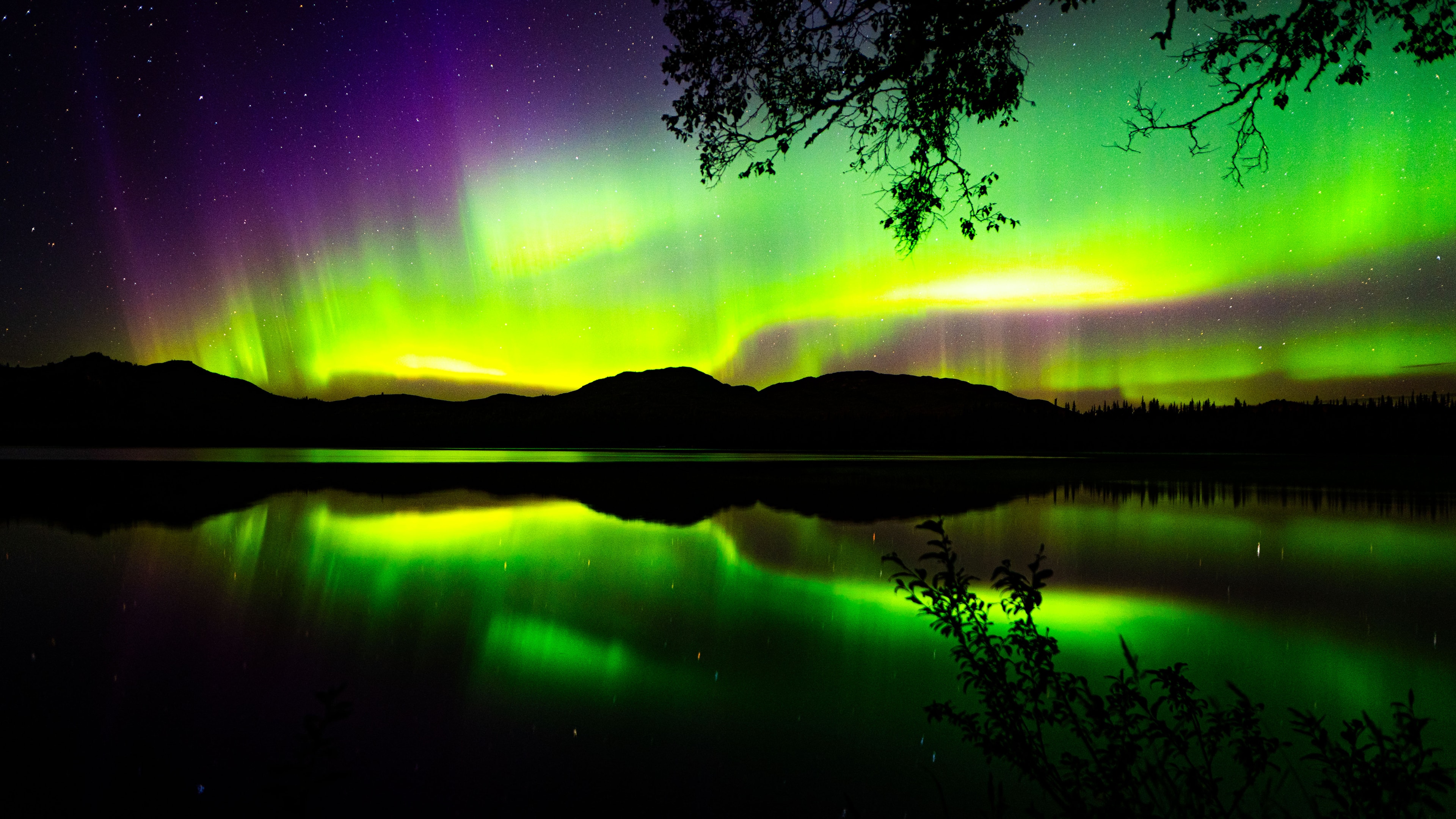Aurora over Judd Lake